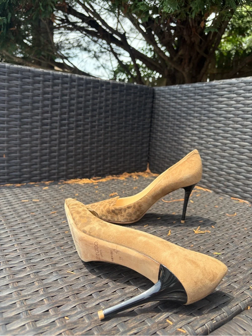 Jimmy Choo Leopard-Print Pointed Toe Pumps - Brown